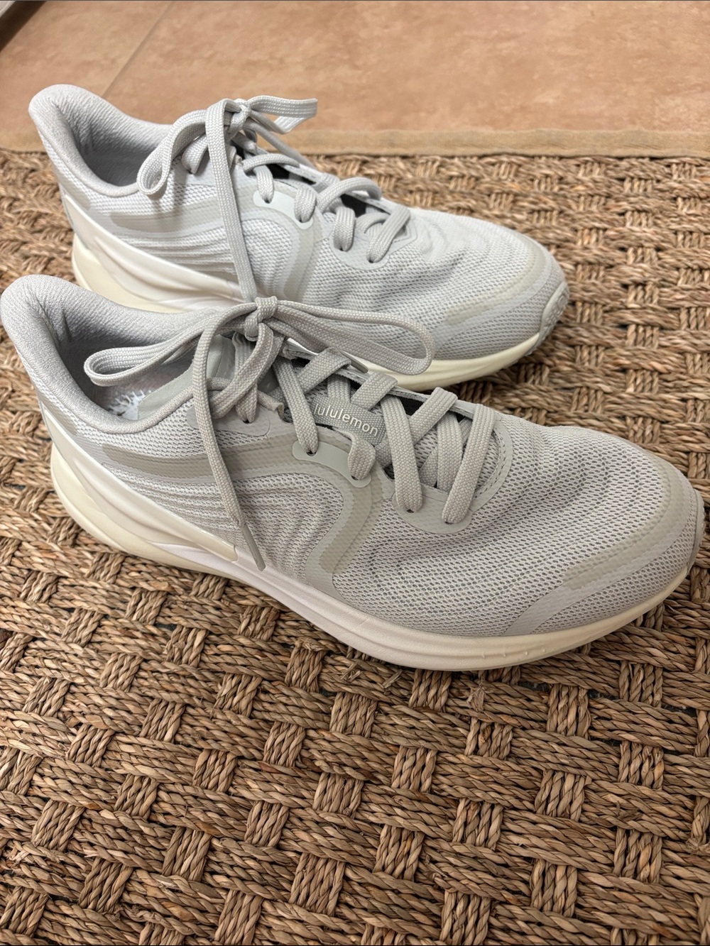 lululemon athletica Light Gray Mesh Athletic Sneakers